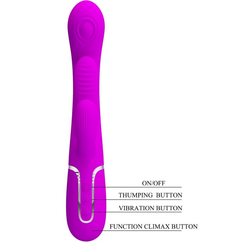 PRETTY LOVE - SHANIA TRIPLE RABBIT VIBRATOR MULTIFUNCTION PINK - Toys "n" Us