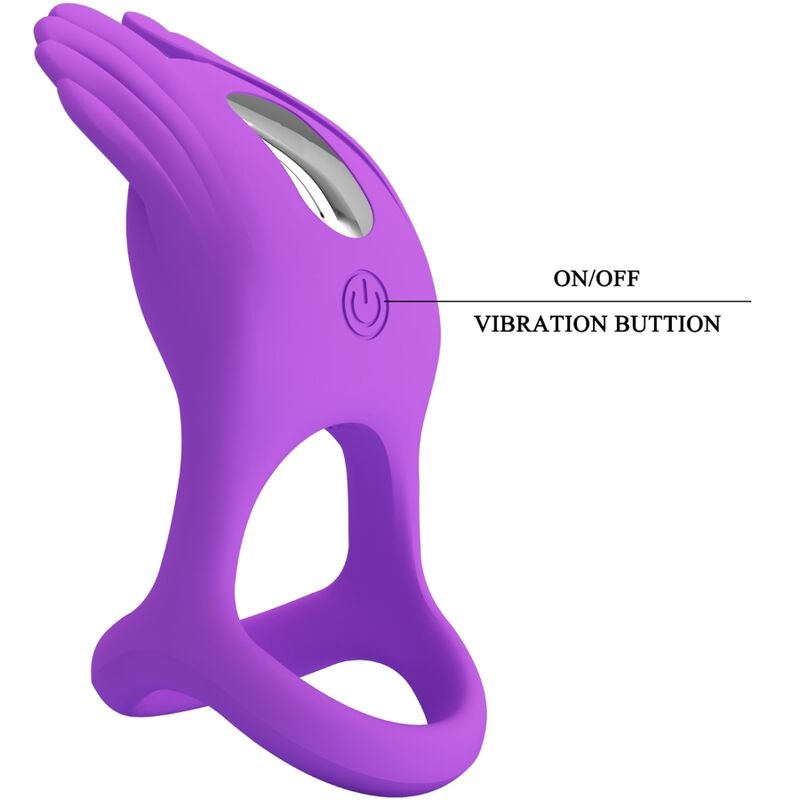 PRETTY LOVE - SILAS VIBRANT PENIS RING 7 VIBRATIONS PURPLE SILICONE - Toys "n" Us