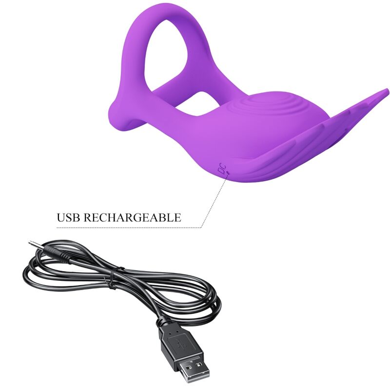 PRETTY LOVE - SILAS VIBRANT PENIS RING 7 VIBRATIONS PURPLE SILICONE - Toys "n" Us