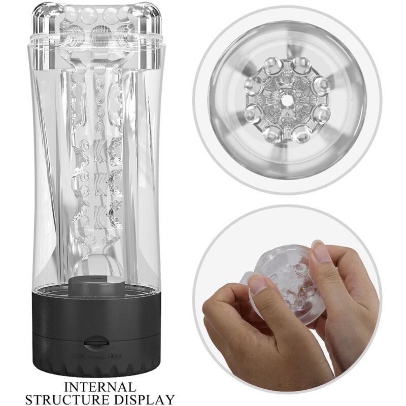 PRETTY LOVE - TAMARA MALE MASTURBATOR MULTI - SPEED VIBRATOR BLACK - Toys "n" Us