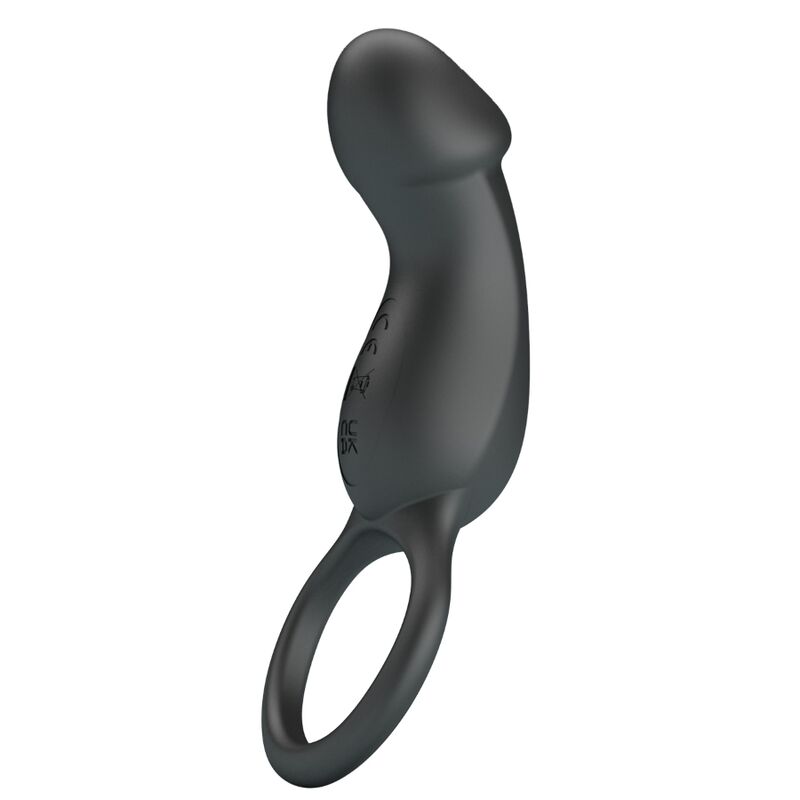 PRETTY LOVE - TRAE ANEL VIBRATÓRIO COM ESTIMULADOR PRETO - Toys "n" Us