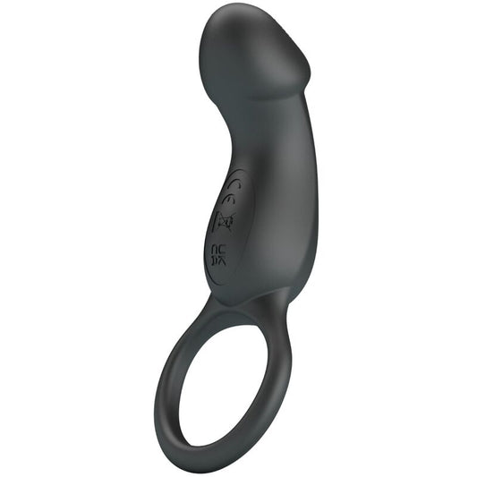 PRETTY LOVE - TRAE ANEL VIBRATÓRIO COM ESTIMULADOR PRETO - Toys "n" Us