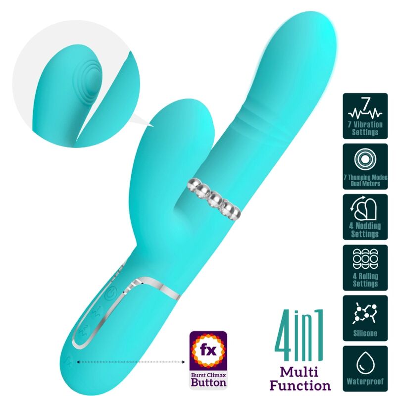 PRETTY LOVE - VIBRADOR MULTIFUNÇÃO G - SPOT AQUA VERDE - Toys "n" Us