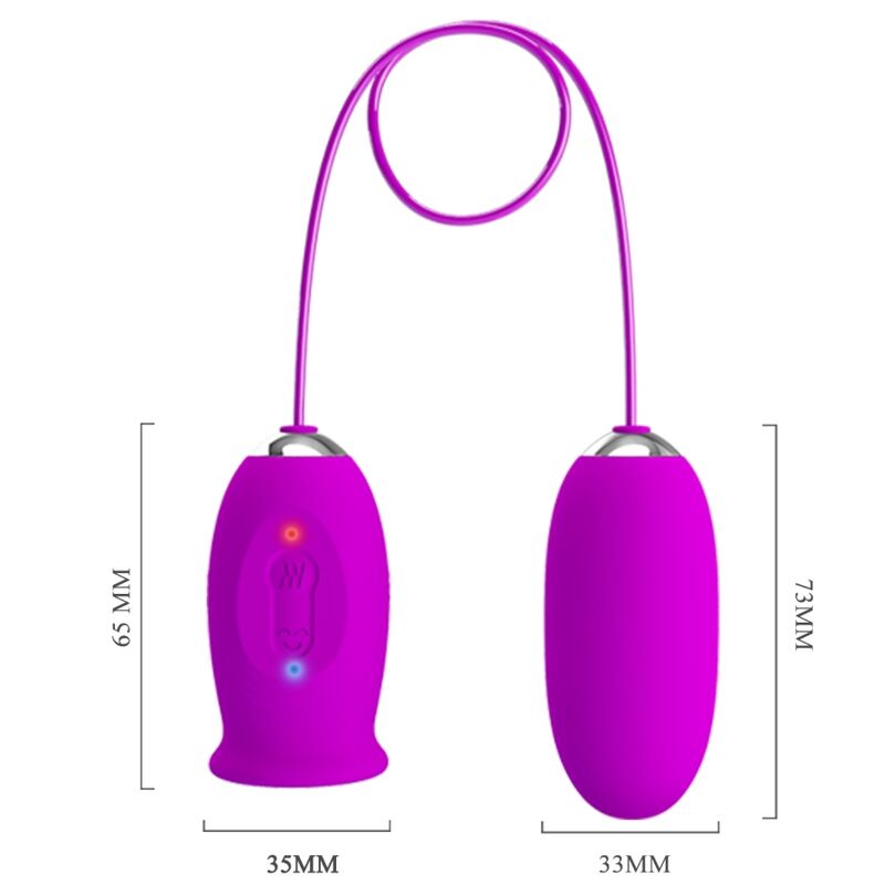 PRETTY LOVE - VIBRADOR RECARREGVEL DAISY DUAL EGG ROXO - Toys "n" Us