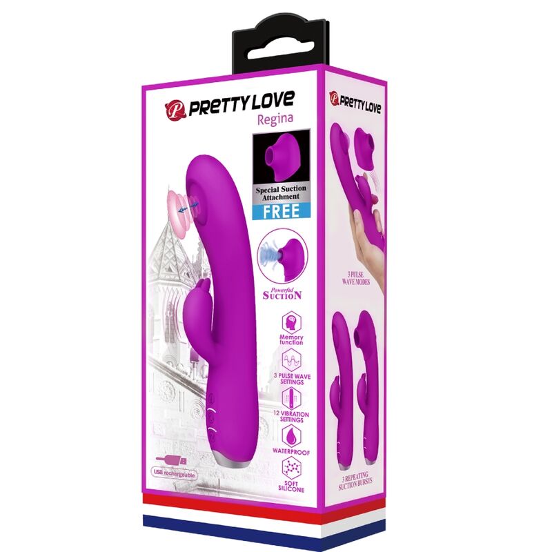 PRETTY LOVE - VIBRADOR SUCKER RECARREGVEL REGINA ROXO - Toys "n" Us