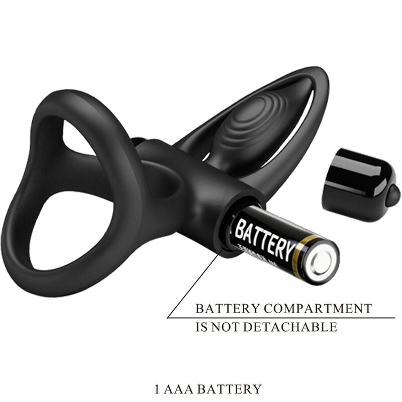 PRETTY LOVE - VIBRATING RING 10 VIBRATIONS BLACK SILICONE - Toys "n" Us