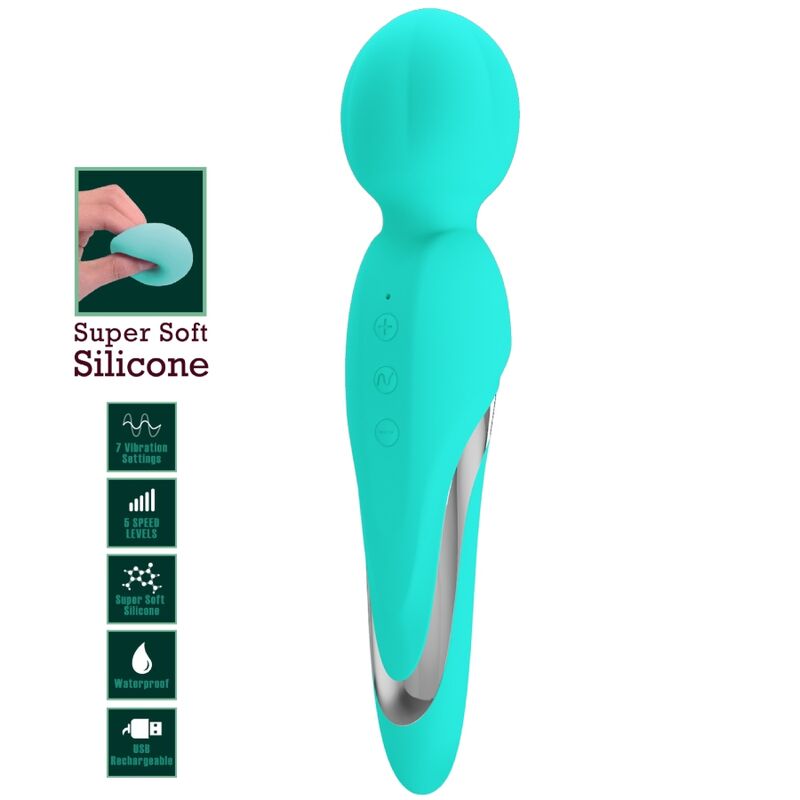 PRETTY LOVE - WALTER VIBRATOR WAND AQUA GREEN - Toys "n" Us
