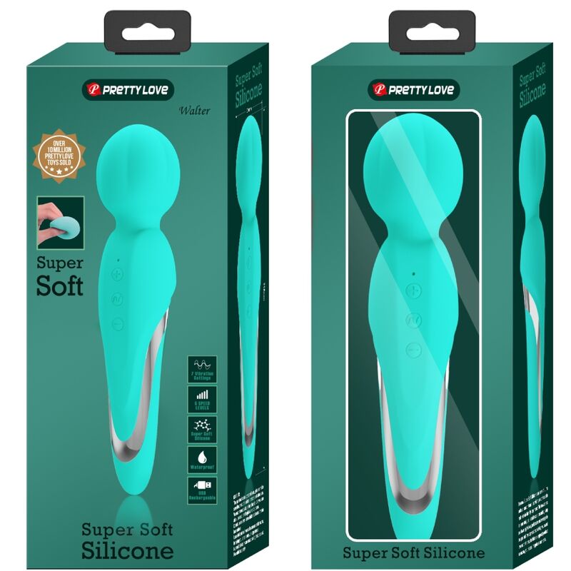PRETTY LOVE - WALTER VIBRATOR WAND AQUA GREEN - Toys "n" Us