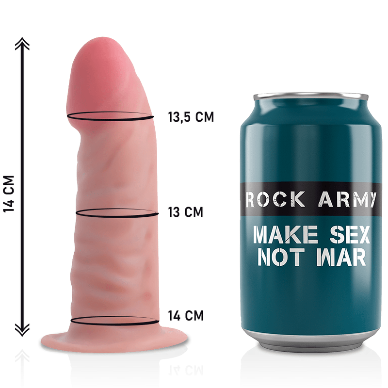 ROCKARMY - HARNESS + DUAL DENSITY TIGER REALISTIC DILDO 14 CM - O - 4.46 CM - Toys "n" Us