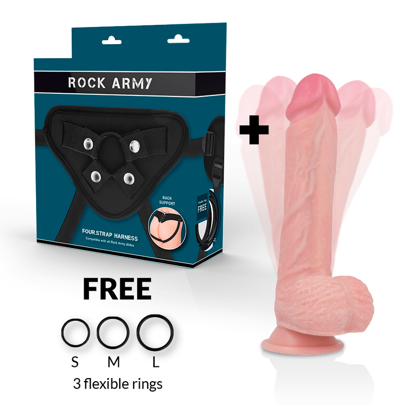 ROCKARMY - HARNESS + HAWK ROTATOR AND VIBRATOR 22 CM - O - 4.6 CM - Toys "n" Us