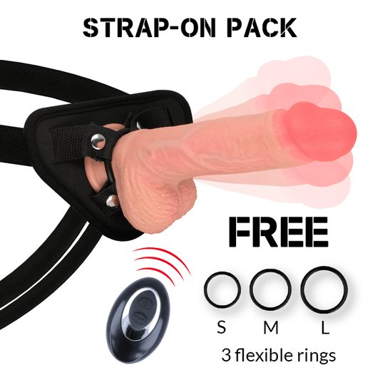 ROCKARMY - HARNESS + LIQUID SILICONE VIBRATOR PREMIUM APACHE REMOTE CONTROL 20.5 CM - O - 4.62 CM - Toys "n" Us