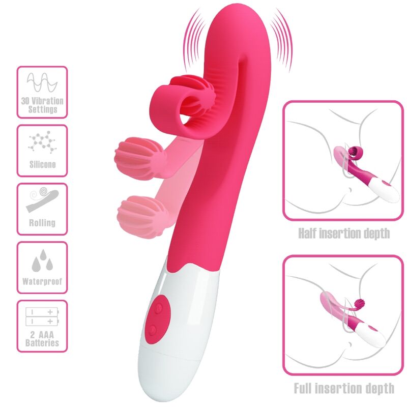 ROMANCE - PINK VIBRATOR AND STIMULATOR 30 SPEEDS - Toys "n" Us