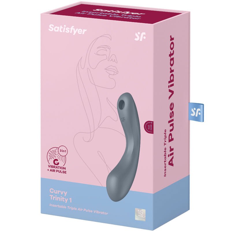SATISFYER - CURVE TRINITY 1 AIR PULSE VIBRATION GREY - Toys "n" Us