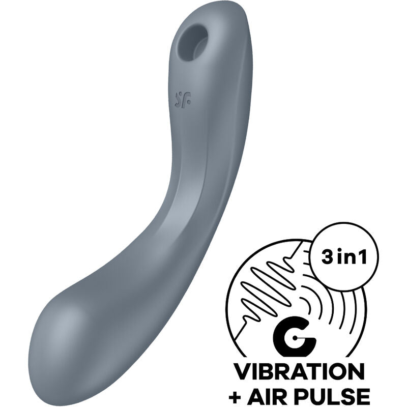 SATISFYER - CURVE TRINITY 1 AIR PULSE VIBRATION GREY - Toys "n" Us