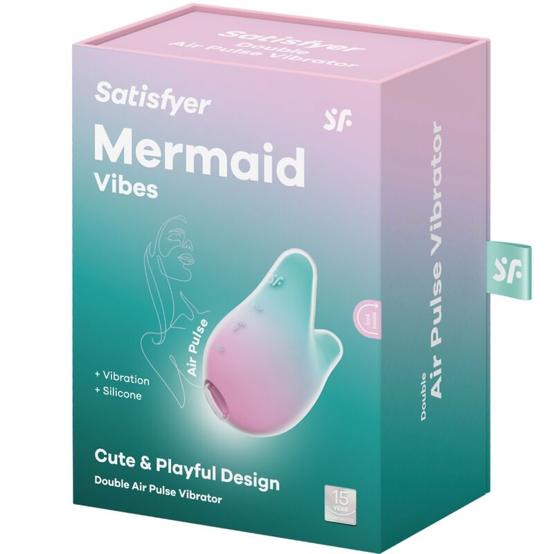 SATISFYER - MERMAID VIBES STIMULATOR & VIBRATOR MINT AND PINK - Toys "n" Us