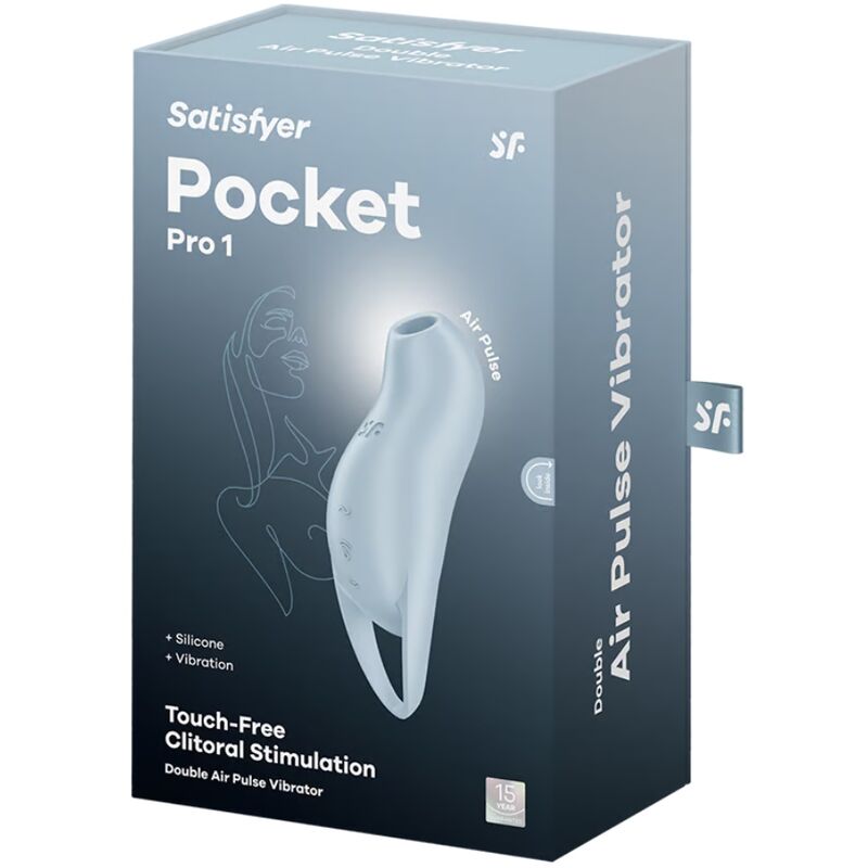 SATISFYER - POCKET PRO 1 ESTIMULADOR DE CLITÓRIS AZUL CLARO - Toys "n" Us