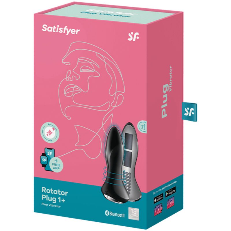 SATISFYER - ROTATOR PLUG 1+ VIBRATING PLUG APP BLACK - Toys "n" Us