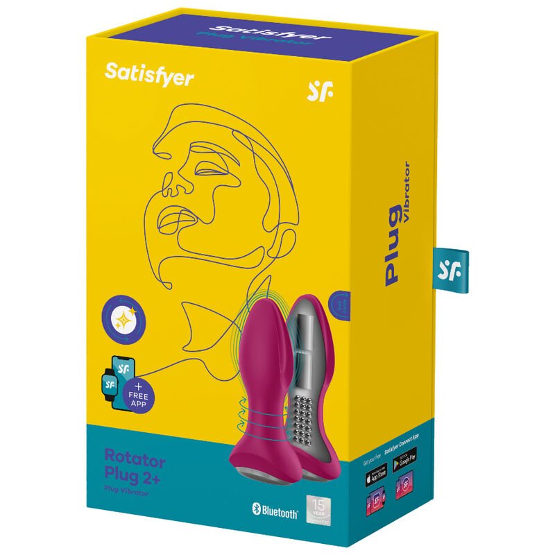 SATISFYER - ROTATOR PLUG 2+ VIBRATING PLUG APP RED - Toys "n" Us