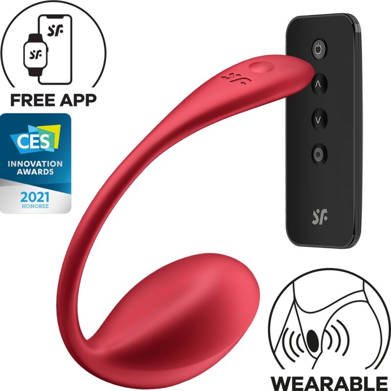 SATISFYER - SHINY PETAL G POINT REMOTE CONTROL STIMULATOR RED FREE APP - Toys "n" Us