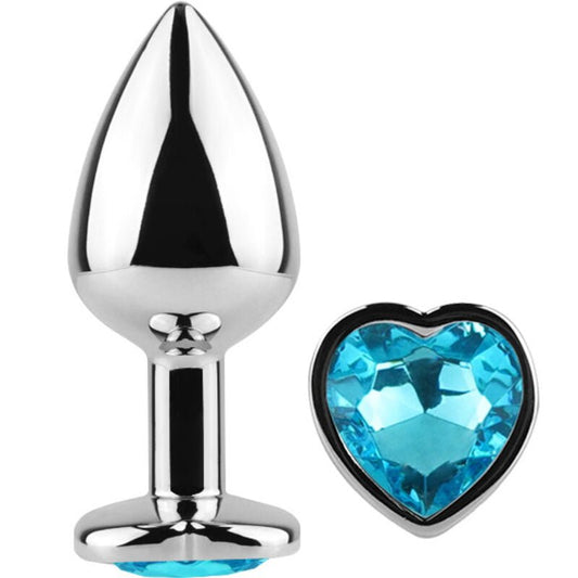SECRETPLAY - METAL BUTT PLUG BLUE HEART SMALL SIZE 7 CM - Toys "n" Us