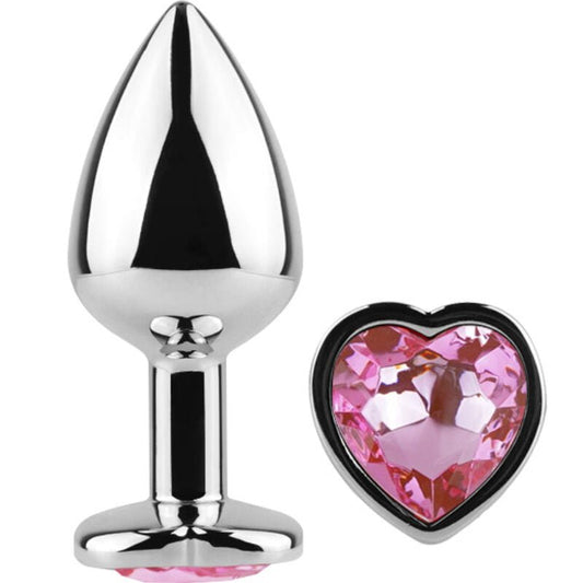 SECRETPLAY - METAL BUTT PLUG FUCHSIA HEART SMALL SIZE 7 CM - Toys "n" Us