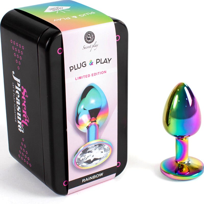 SECRETPLAY - METAL BUTT PLUG RAINBOW SMALL SIZE 7 CM - Toys "n" Us