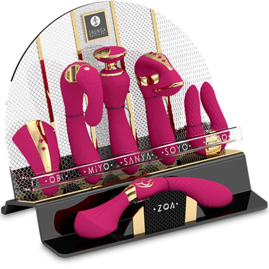 SHUNGA - EXIBIÇÃO DE 6 MASSAGEADORES ÍNTIMOS FÚCSIA - Toys "n" Us