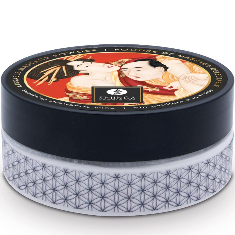 SHUNGA - KIT DE PÓ DE MASSAGEM COMESTÍVEL DE MORANGO - Toys "n" Us