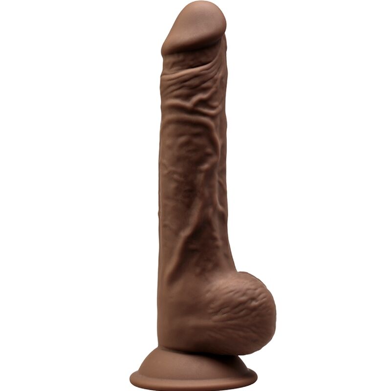 SILEXD - MODELO 1 PÊNIS REALÍSTICO PREMIUM SILEXPAN SILICONE CASTANHO 24 CM - Toys "n" Us