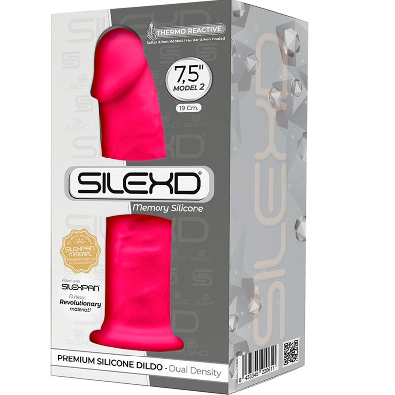 SILEXD - MODELO 2 PÊNIS REALÍSTICO PREMIUM SILEXPAN SILICONE FÚCSIA 19 CM - Toys "n" Us