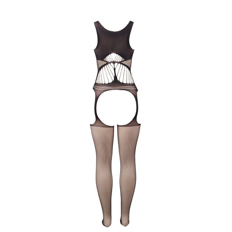 SUBBLIME - 951900 FISHNET CROTCHLESS BODYSTOCKING WITH CUP AND OPEN SHOULDERS BLACK ONE SIZE - Toys "n" Us