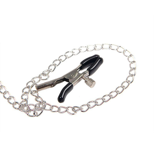 SUBBLIME - 953720 BONDAGE LEATHER STRAP BREAST CLAMPS BLACK ONE SIZE - Toys "n" Us