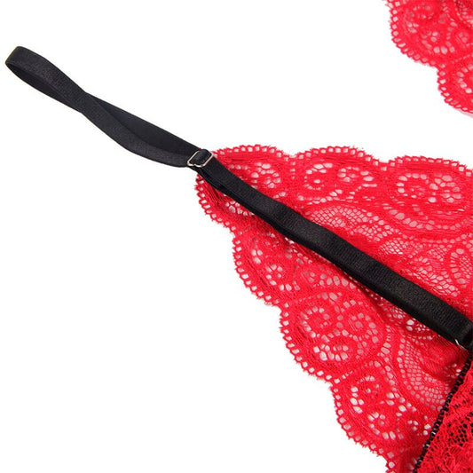 SUBBLIME - 953898 SILK AND LACE NIGHTGOWN + PANTIES RED S/M - Toys "n" Us