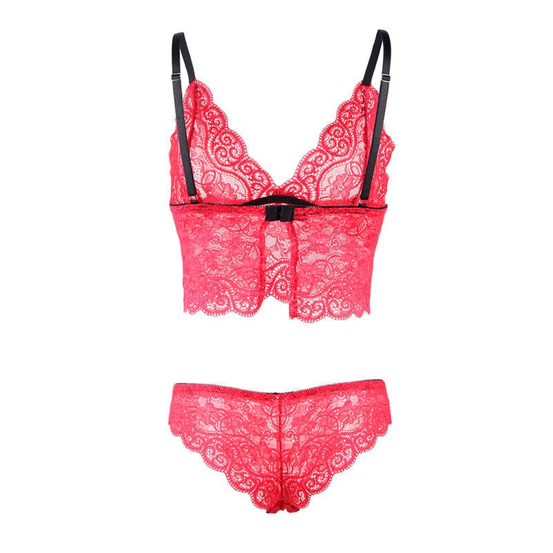 SUBBLIME - 953904 SILK AND LACE NIGHTGOWN + PANTIES RED L/XL - Toys "n" Us