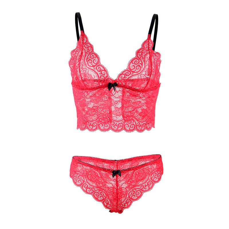 SUBBLIME - 953904 SILK AND LACE NIGHTGOWN + PANTIES RED L/XL - Toys "n" Us
