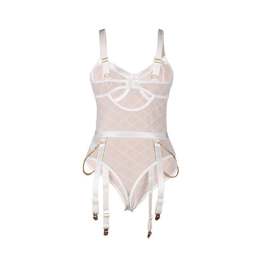 SUBBLIME - 954291 BODY WITH CHAINS + GARTER BELT WHITE L/XL - Toys "n" Us