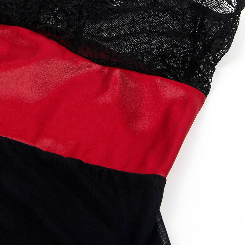 SUBBLIME - 954437 LACE BONDAGE DRESS BLACK L/XL - Toys "n" Us
