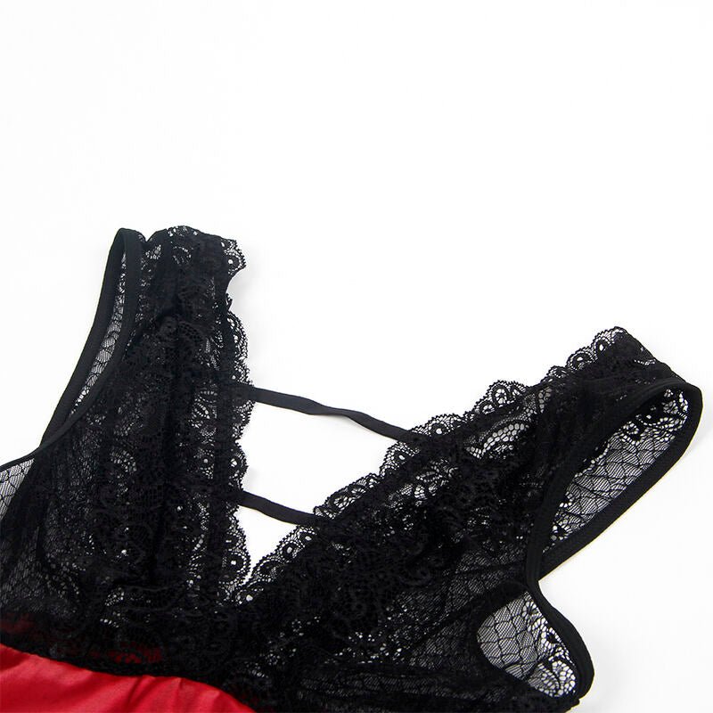 SUBBLIME - 954437 LACE BONDAGE DRESS BLACK L/XL - Toys "n" Us