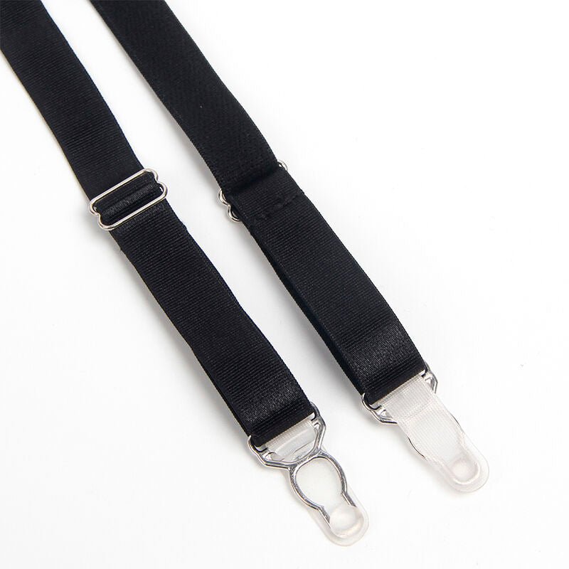 SUBBLIME - 955236 BLACK BONDAGE BRA WITH GARTER SET S/M - Toys "n" Us