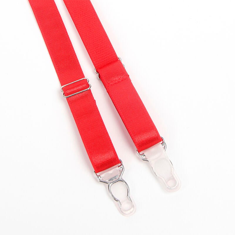 SUBBLIME - 955250 RED BONDAGE BRA WITH GARTER SET S/M - Toys "n" Us