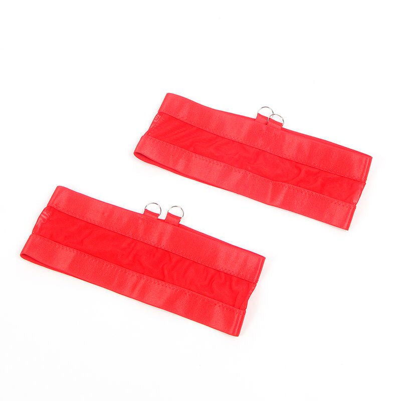 SUBBLIME - 955250 RED BONDAGE BRA WITH GARTER SET S/M - Toys "n" Us