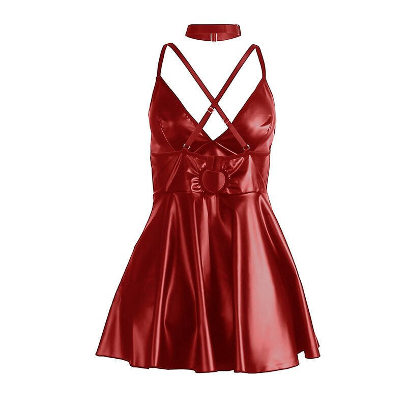 SUBBLIME - 955397 DRESS WITH BURGUNDY LEATHER STRAPS S/M - Toys "n" Us