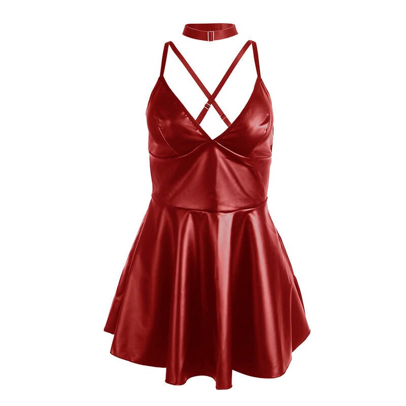 SUBBLIME - 955397 DRESS WITH BURGUNDY LEATHER STRAPS S/M - Toys "n" Us