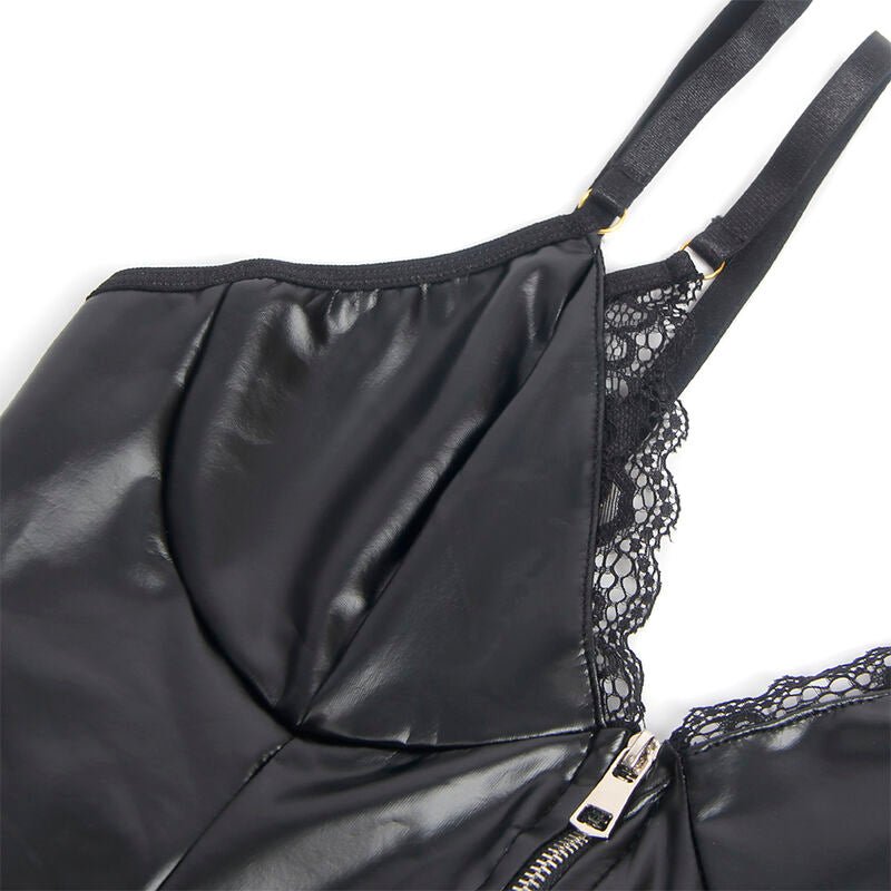 SUBBLIME - 955458 BLACK LEATHER ZIPPER BODY S/M - Toys "n" Us