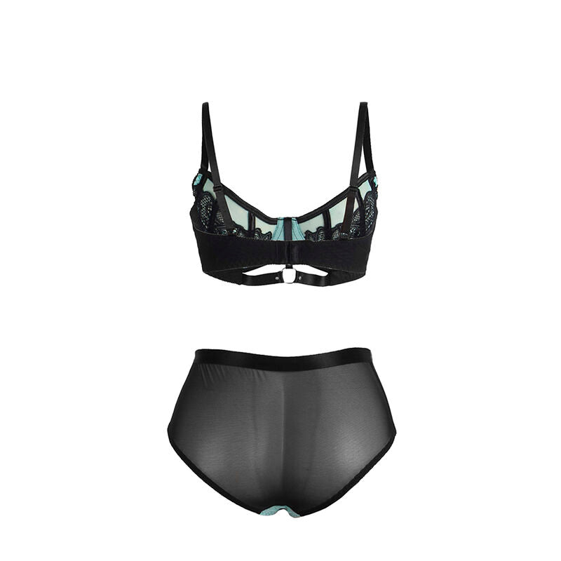 SUBBLIME - 955557 GREEN PATENT LEATHER MESH ZIPPER BRA SET S/M - Toys "n" Us