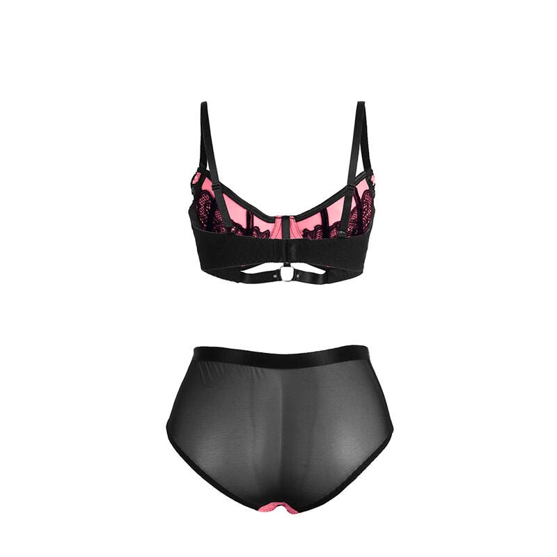 SUBBLIME - 955588 PINK PATENT LEATHER MESH ZIPPER BRA SET L/XL - Toys "n" Us