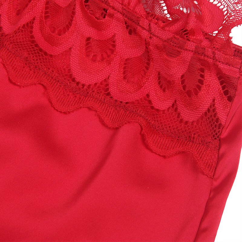 SUBBLIME - BABYDOLL DE CETIM COM RENDA VERMELHA S/M - Toys "n" Us