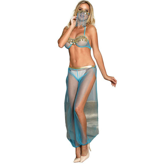 SUBBLIME - CONJUNTO DE LINGERIE AZUL ESTILO INDIA S/M - Toys "n" Us