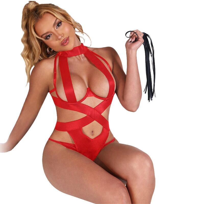 SUBBLIME - CORPO HALTER SEXY COM ARNÊS VERMELHO S/M - Toys "n" Us