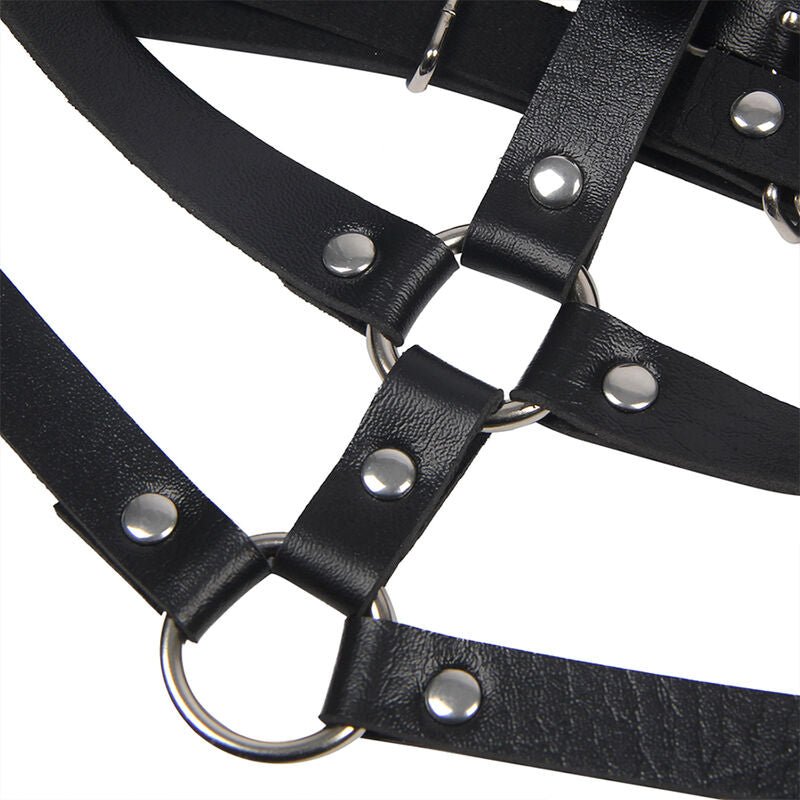 SUBBLIME - LEATHER RING CHEST HARNESS BLACK ONE SIZE - Toys "n" Us